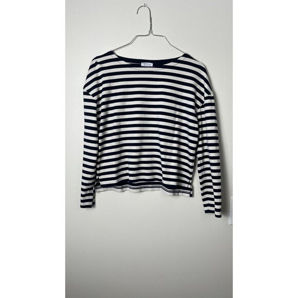 Sunspel Tops - SUNSPEL CROPPED SLOUCH STRIPED BLOUSE
